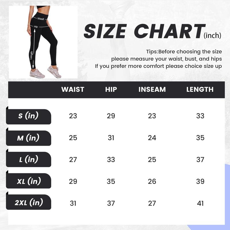 VICONOW Leggings for Women - Black Leggings High Waist Tummy Control Yoga Pants for Gym Workout Athletic Running