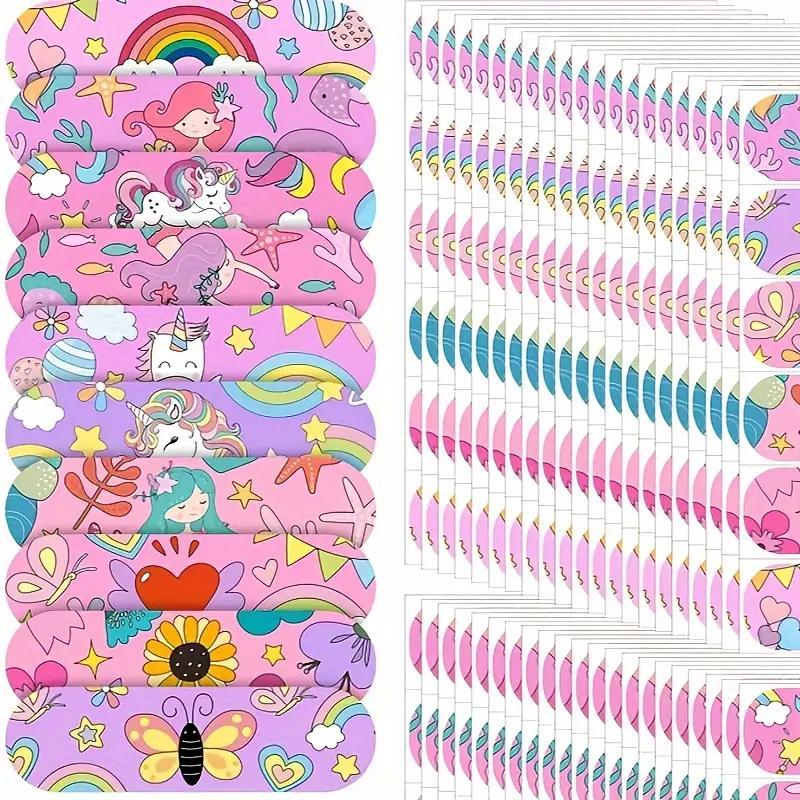 Cartoon Pattern Sticky Elastic Bandage, 20 50pcs PE Waterproof Breathable Sticker, Outdoor Flexible Adhesive Other Sports Accessories