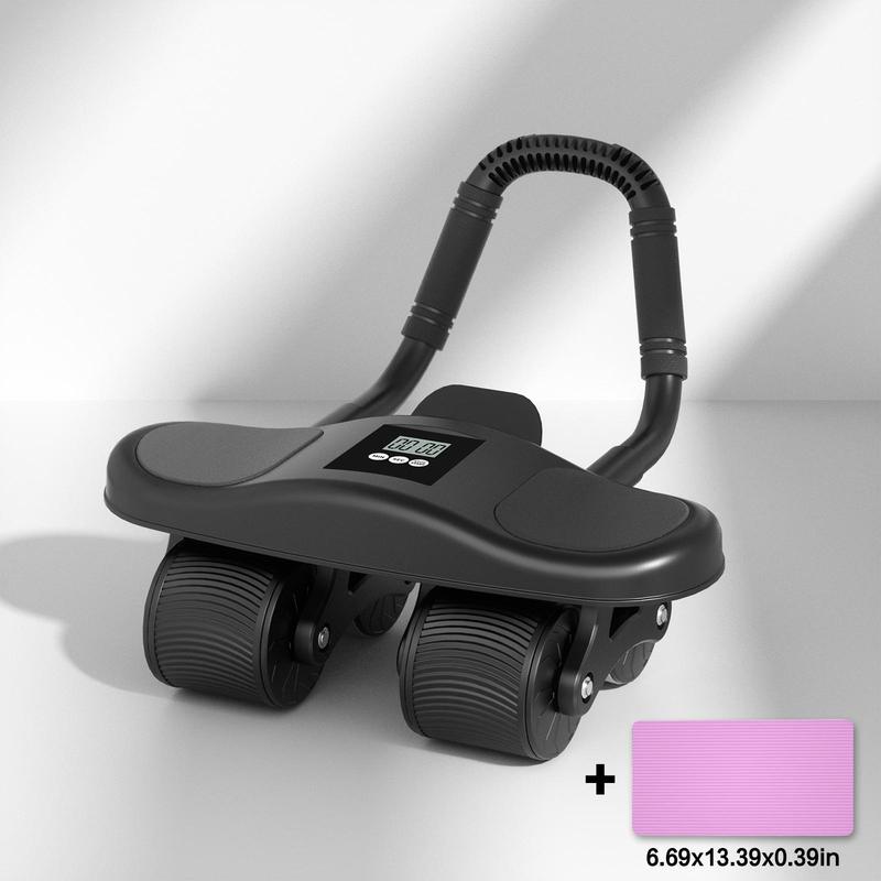 HXD-ERGO  Ab Wheel Flat Supportbelly RollTwo in One Ab Wheel Roller for Core training, with Timer Phone Holder, Suitable for Abdominal Workouts in Office, Home, and Outdoor Settings