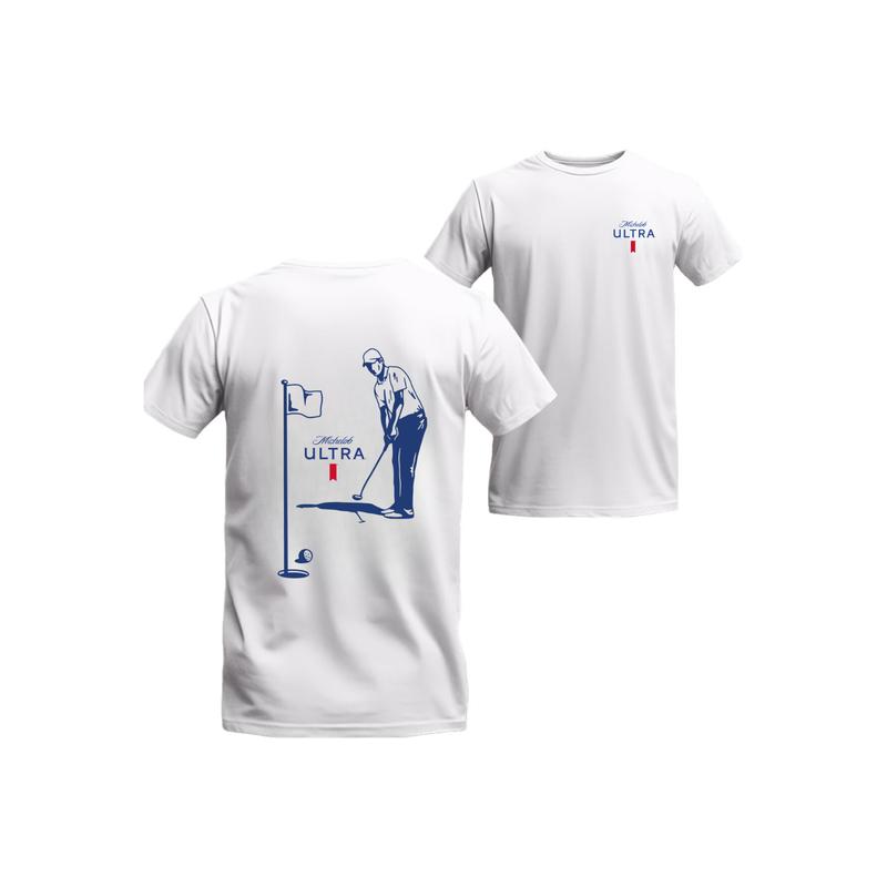 Michelob Ultra Golfing T-Shirt 2 Side T-Shirt For Menswear Top