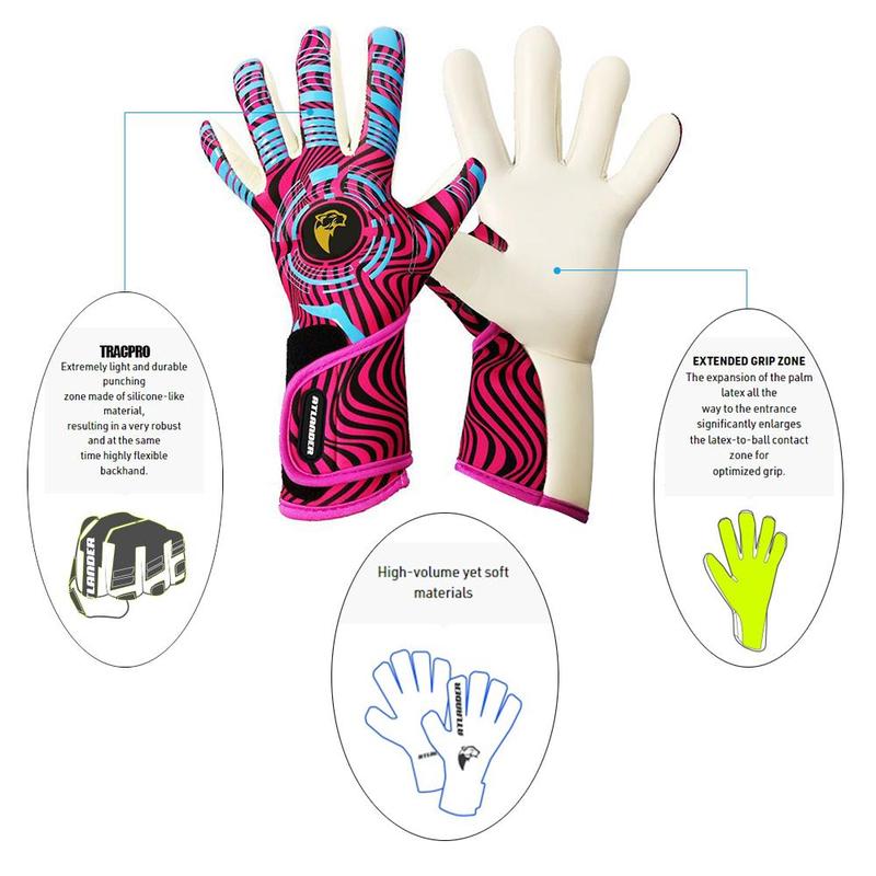 Eid al-Adha Latex Soccer Goalkeeper Gloves, 1 Pair Comfort Breathable Durable Soccer Gloves, Protective Gloves for Match Training, Summer Gift Goalie Gloves