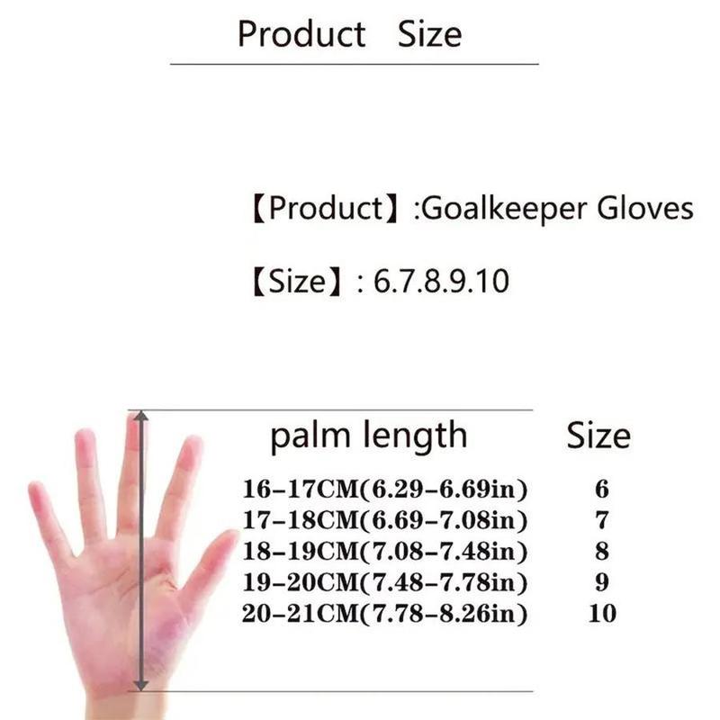 Eid al-Adha Latex Soccer Goalkeeper Gloves, 1 Pair Comfort Breathable Durable Soccer Gloves, Protective Gloves for Match Training, Summer Gift Goalie Gloves