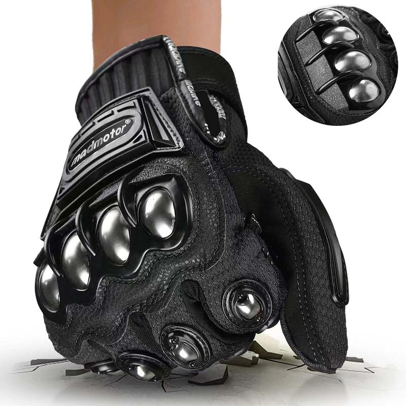 Knuckle Motorcycle Gloves for Men & Women, 1 Count Riding Protective Gloves, Outdoor Riding Gear, Motorcycle Gear for Hand Protection, Riding Bike Gloves, Protective Gear for Riding, Motorcycle Accessories, Stocking Fillers Gift