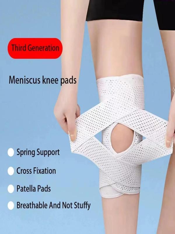 Unisex's Plain Cut Out Design Sports Knee Pad, Sporty Breathable Knee Pads, Sports Knee Protector for Men & Women, Christmas Gift