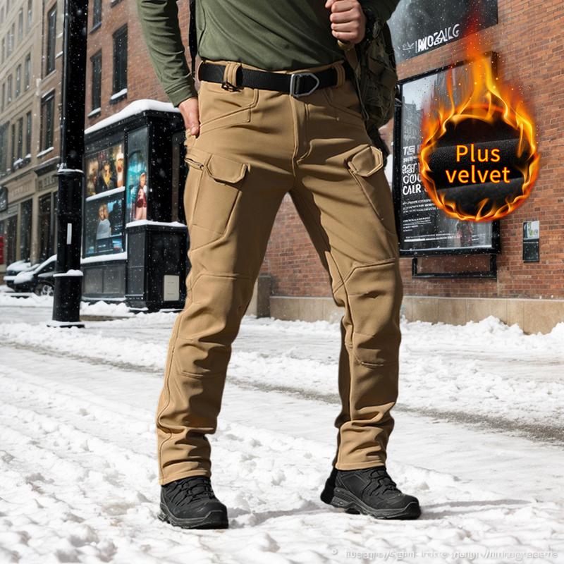 Men's Waterproof and Sweatproof Tactical Cargo Pants for  Winter Outdoor Hiking，Christmas Gift ,Birthday Gift（without belt)