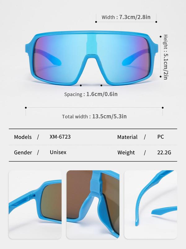 Kid's Sporty Biking Sunglasses, 1 Pair Outdoor Cycling Daily Use Non-slip Flat Top Sunglasses, Sport & Outdoor Clothing Accessories, Outfit for Kids, Summer Outfits 2024