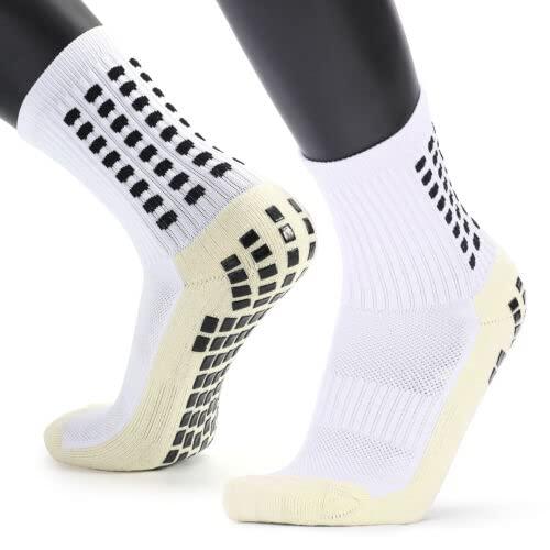 3 Pack Anti Slip Soccer Socks,Non Slip Football Basketball Hockey Sports Grip Pads Socks