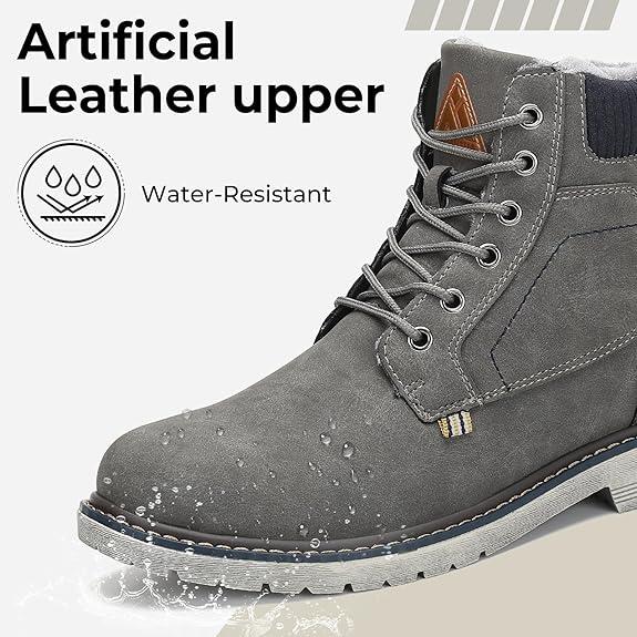 [Black Friday Sale] Mishansha Mens Womens Winter Mid Hiking Boots 2024 Outdoor Water Resistant Non Slip Leather Ankle Casual Fall Boot Footwear Walking Shoes