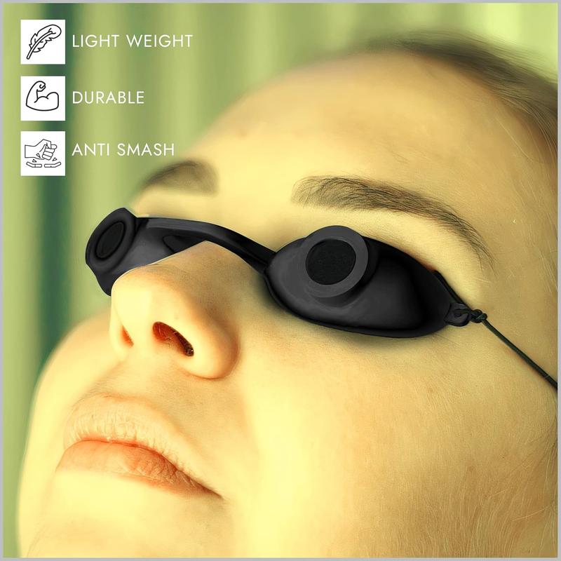 Flexible Tanning Bed Goggles UV Eye Protection Black Glasses, FDA Compliant