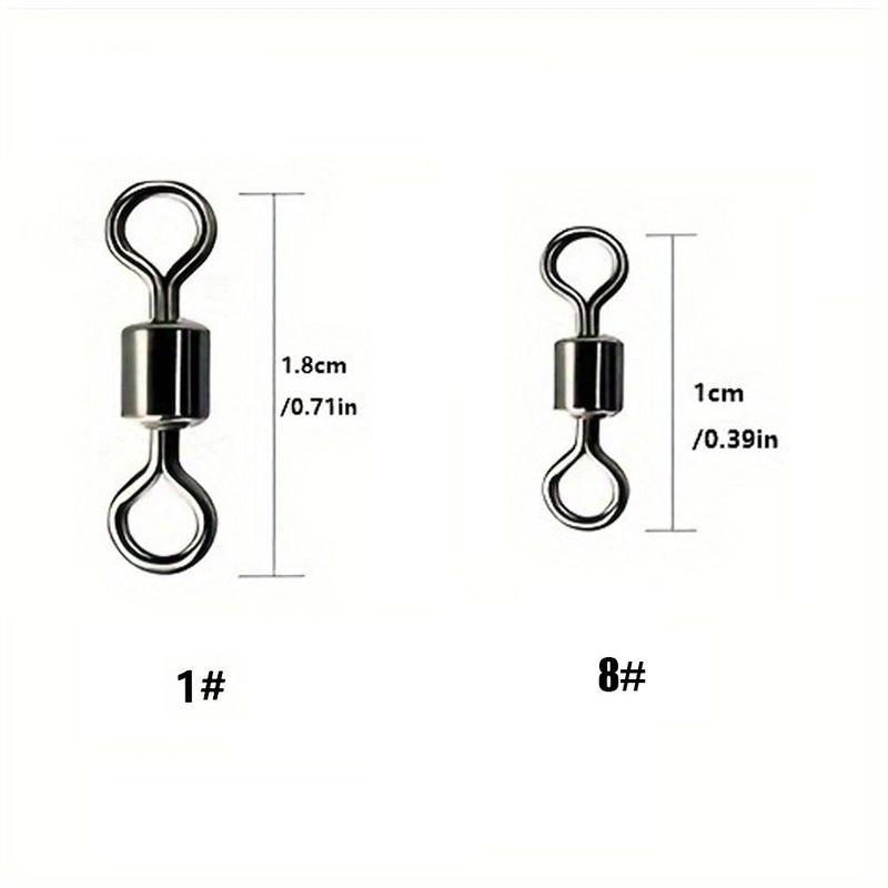 Heavy-duty Fishing Swivel Ring, 100pcs pack Lure Connector, Premium Tackle Accessories for Secure Fishing Connections, Ideal for All Techniques