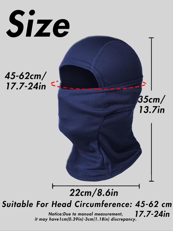 Hollow Out Full Face Mask, Breathable Face Cover, High Elasticity Face Mask for Motorcycle Bicycle, Sports & Outdoor Clothing Accessories