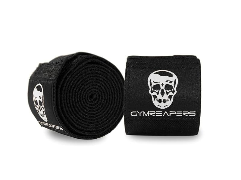 Knee Wraps (Pair) With Strap for Squats, Weightlifting, Powerlifting, Leg Press