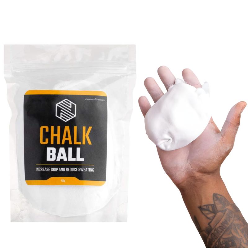 Chalk Ball 2.2 oz - Premium Chalk for Rock Climbing, Weight Lifting, Gymnastics Bowling Crossfit - Mess Free Gym Chalk with Refillable Sock