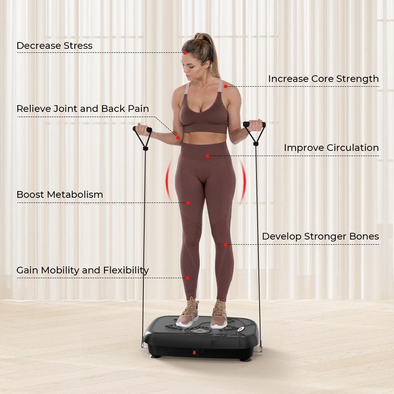 2024Vibration Plate, Fitness Platform Exercise Machine, Vibrating Lymphatic Drainage, Full Body Workout, Vibrate Stand Shake Board Sport Gym for Women