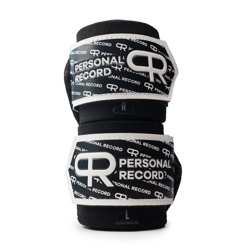 Personal Record Heavy Duty Premium Wrist Wraps PR901 - Black White