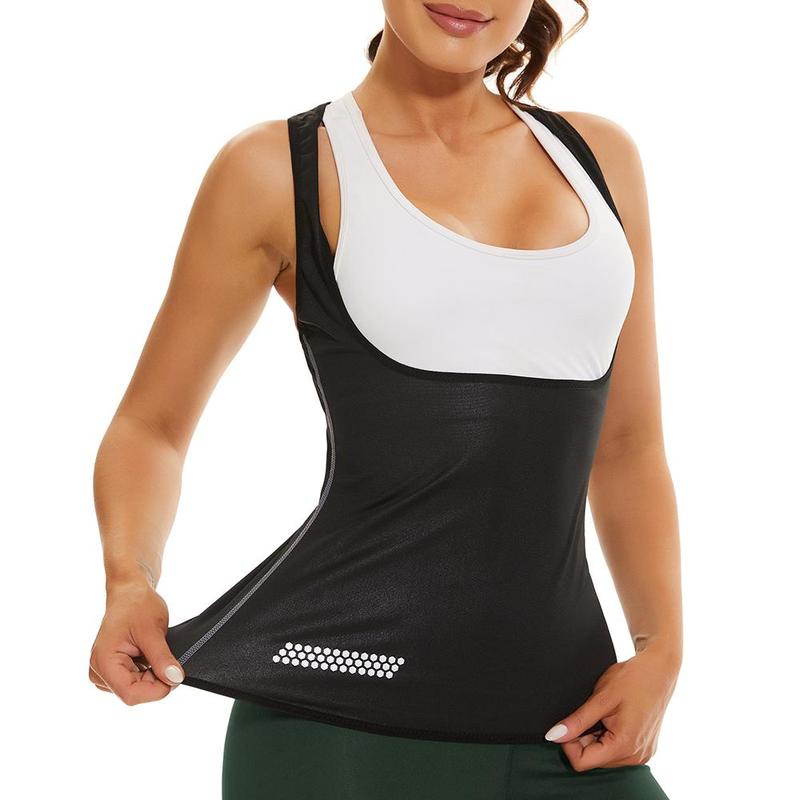 Sauna Vest Women Sweat Fited Waist Trainer Hot Compression Exercise Enhancement Womens Sauna Suit for Fitness Yoga,Built-In Chest Support, Meticulous Stitching, and Striking Silver Logo for an Enhanced Fitness Look and Feel