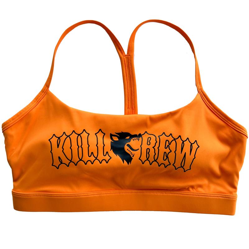 [Kill Crew] Classic Sports Bra - Orange   Black, Womens, Gymwear, Comfortable