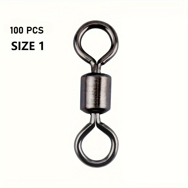 Heavy-duty Fishing Swivel Ring, 100pcs pack Lure Connector, Premium Tackle Accessories for Secure Fishing Connections, Ideal for All Techniques