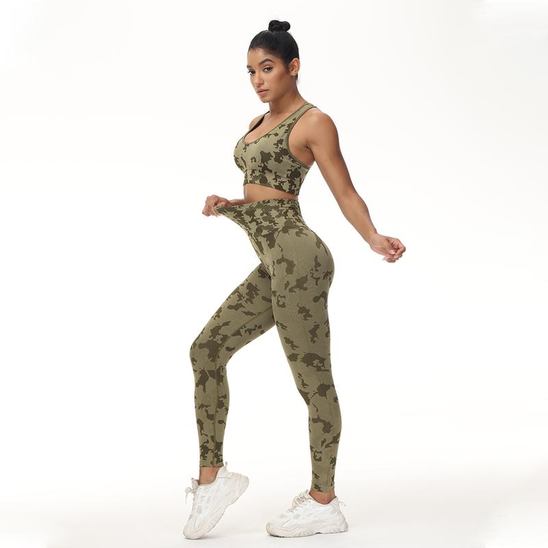 pobodo Women's Workout Sets 2 Piece Yoga Outfit  Waisted Leggings Sports Bra Gym Fitness Clothes Tracksuit