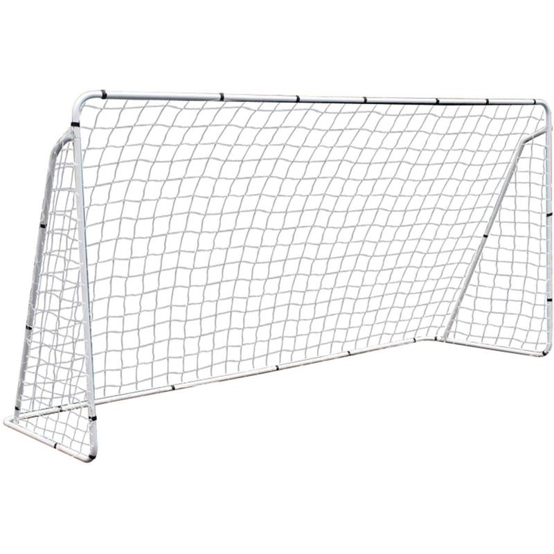 SUPERDEAL Football Post Soccer Goal Target Net 12 Ft. x 6 Ft. Football Shooting Training Aid Backyard Outdoor Kids Official Soccer Goal, Steel Frame