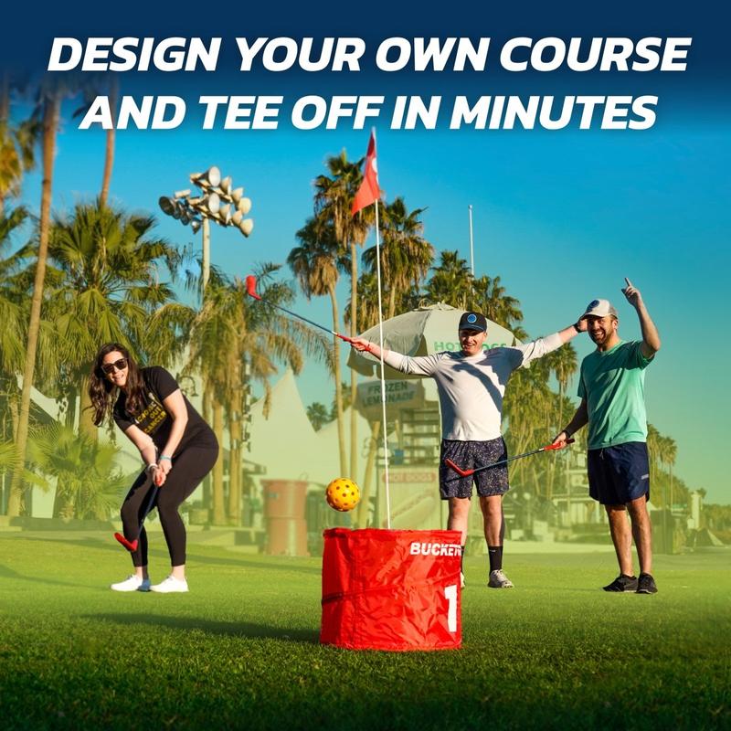 BucketGolf 3 Hole Travel Set - The #1 Portable Par 3 Golf Game