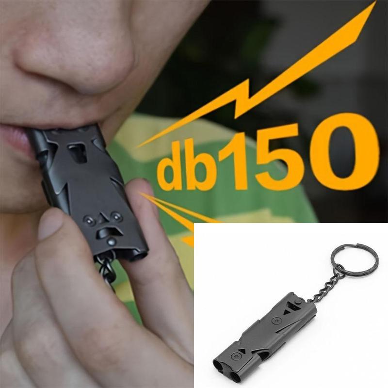 Outdoor Survival Whistle, High-frequency Survival Whistle, Stainless Steel High-pitched Whistle, Survival Whistle for Outdoor Rescue