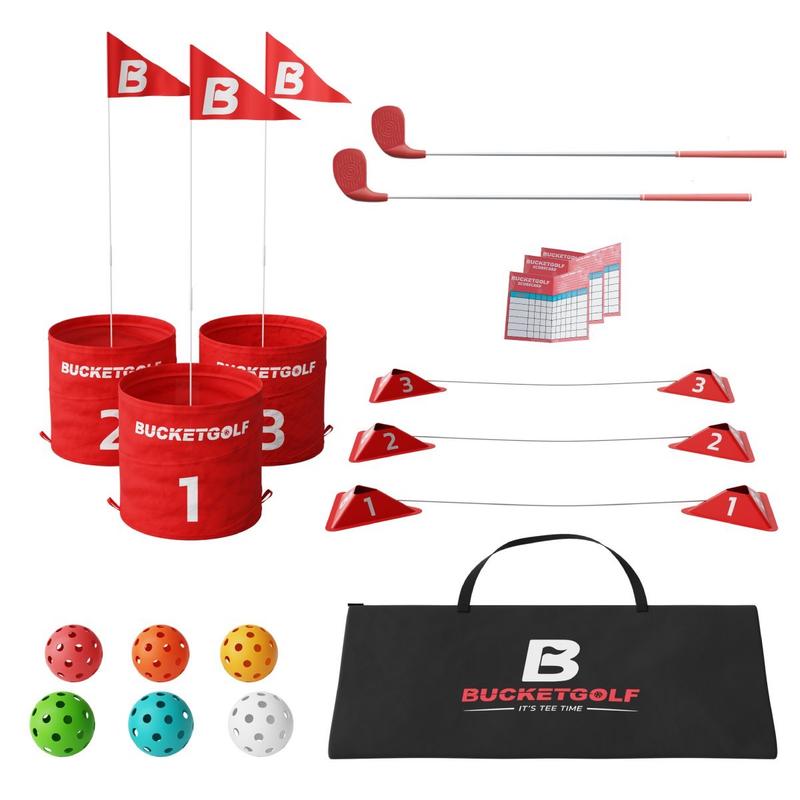 BucketGolf 3 Hole Travel Set - The #1 Portable Par 3 Golf Game