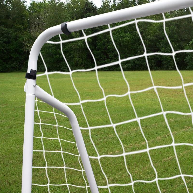 SUPERDEAL Football Post Soccer Goal Target Net 12 Ft. x 6 Ft. Football Shooting Training Aid Backyard Outdoor Kids Official Soccer Goal, Steel Frame