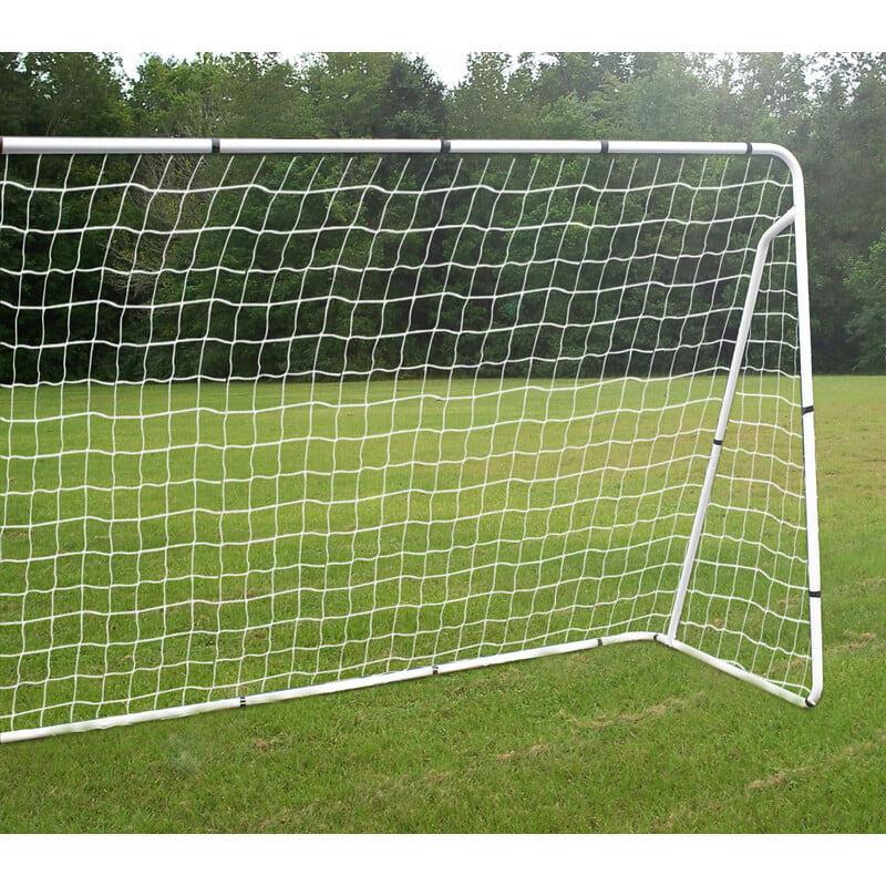 SUPERDEAL Football Post Soccer Goal Target Net 12 Ft. x 6 Ft. Football Shooting Training Aid Backyard Outdoor Kids Official Soccer Goal, Steel Frame