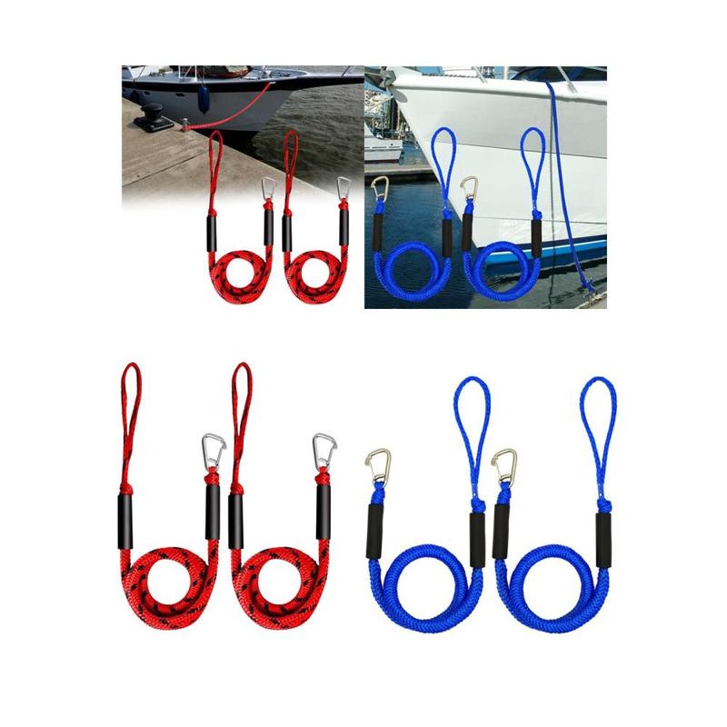 2Pcs Boat Bungee Dock Line Boat Docking Rope Boat Tie Down Ropes for Dock