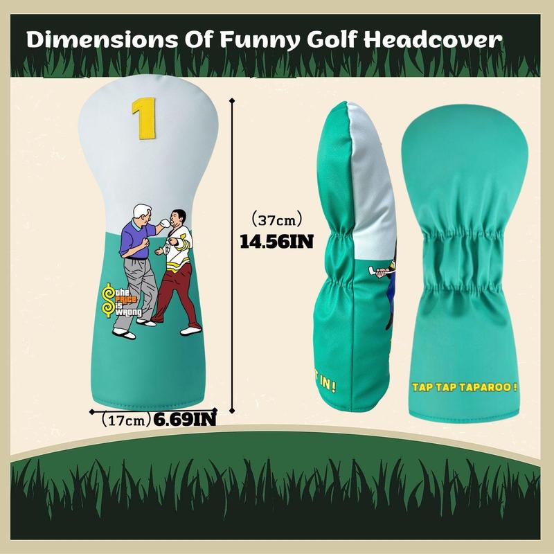 Funny Golf Club Protector, 1 Count Golf Club Protective Cover, Golf Bag Accessory for Golf Lovers, Essential Golf Accessories for Men & Women