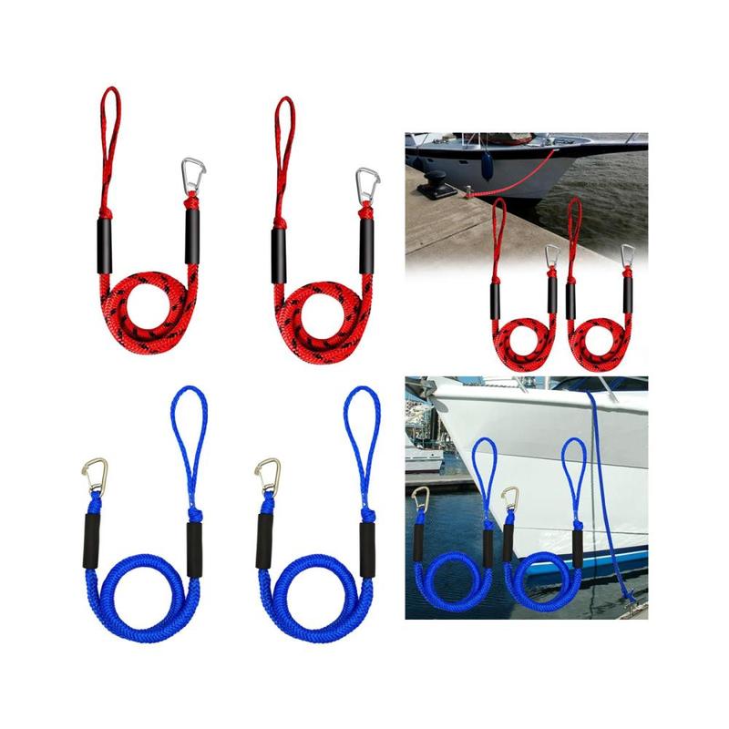 2Pcs Boat Bungee Dock Line Boat Docking Rope Boat Tie Down Ropes for Dock