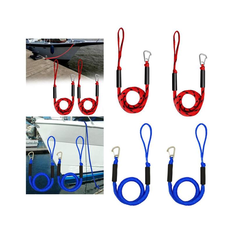 2Pcs Boat Bungee Dock Line Boat Docking Rope Boat Tie Down Ropes for Dock