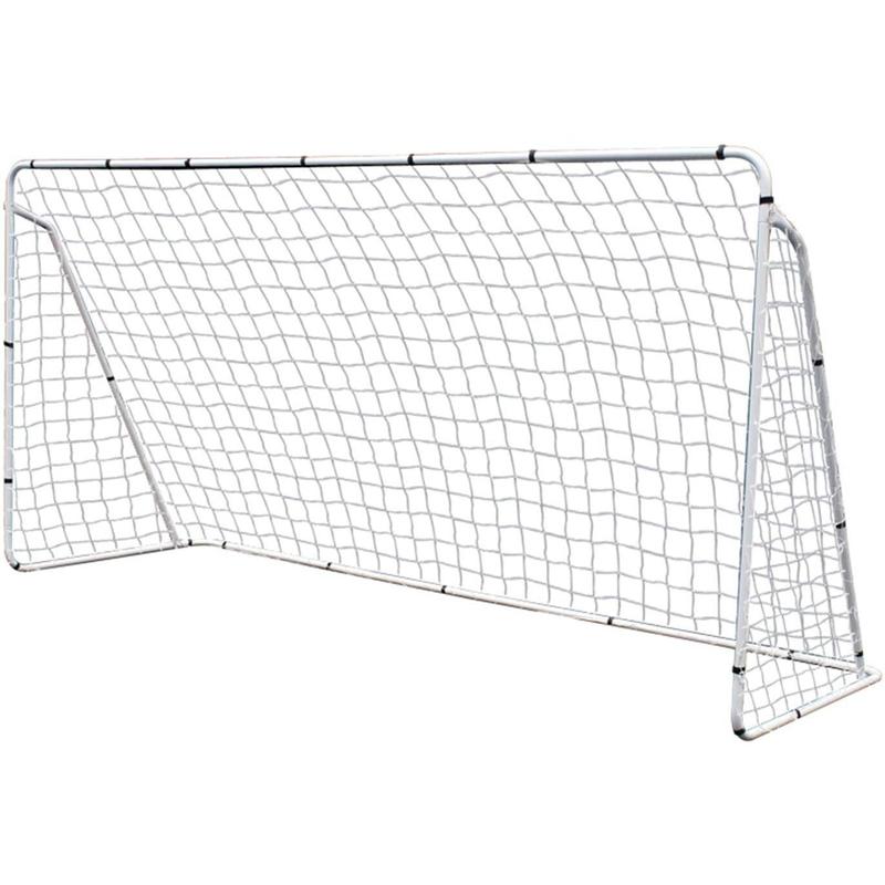 SUPERDEAL Football Post Soccer Goal Target Net 12 Ft. x 6 Ft. Football Shooting Training Aid Backyard Outdoor Kids Official Soccer Goal, Steel Frame