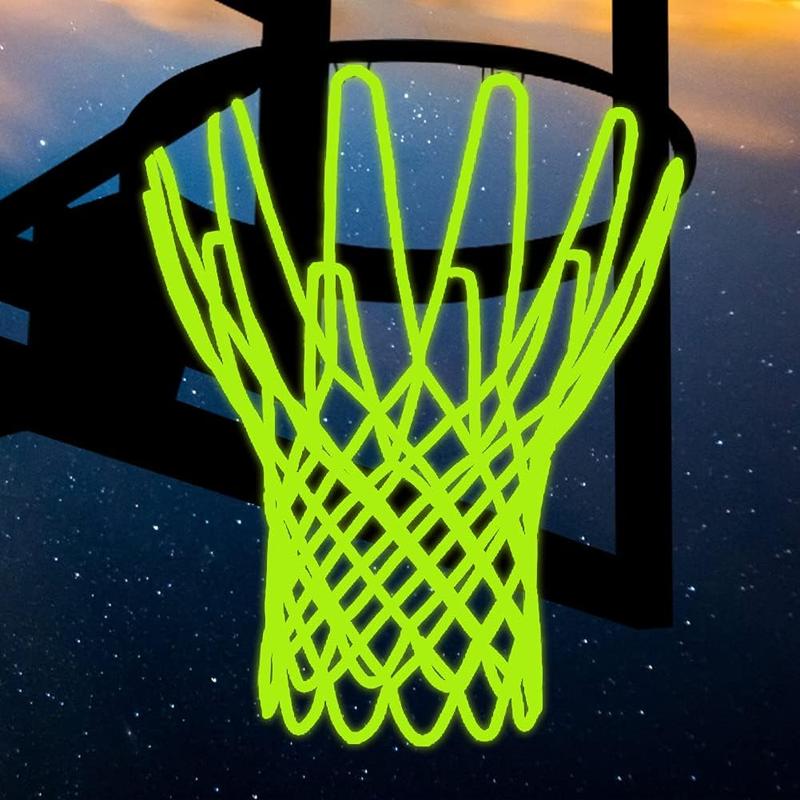 Glow Basketball Net, Nightlight Basketball Net Luminous Outdoor Portable Sun Powered Sport Nylon