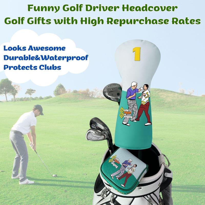 Funny Golf Club Protector, 1 Count Golf Club Protective Cover, Golf Bag Accessory for Golf Lovers, Essential Golf Accessories for Men & Women