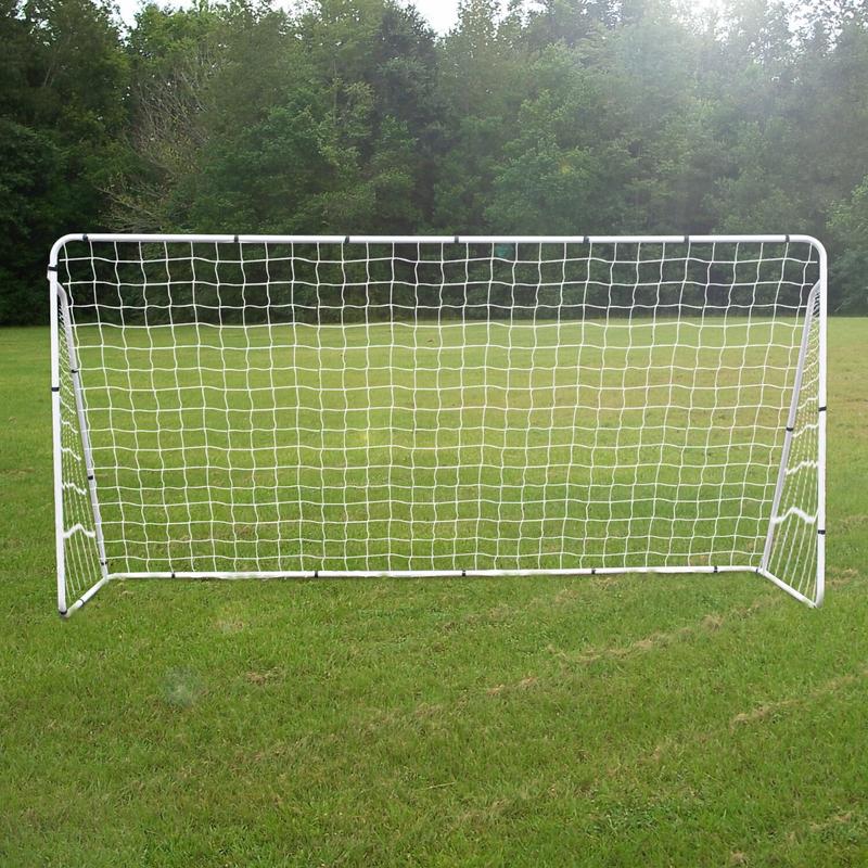 SUPERDEAL Football Post Soccer Goal Target Net 12 Ft. x 6 Ft. Football Shooting Training Aid Backyard Outdoor Kids Official Soccer Goal, Steel Frame