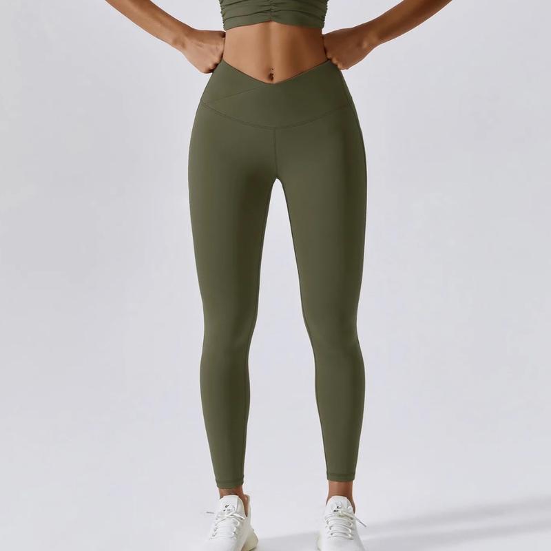 Women workout leggings and workout long sleeve shirt