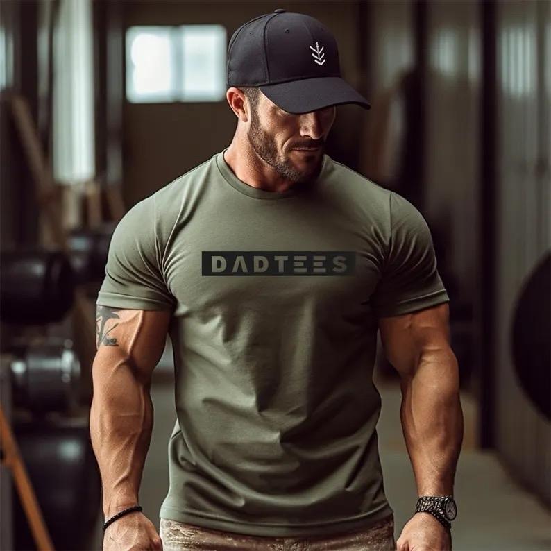 DadTees Men Gym T-Shirt  - Men's Top T-Shirt - Bella + Canvas 3001