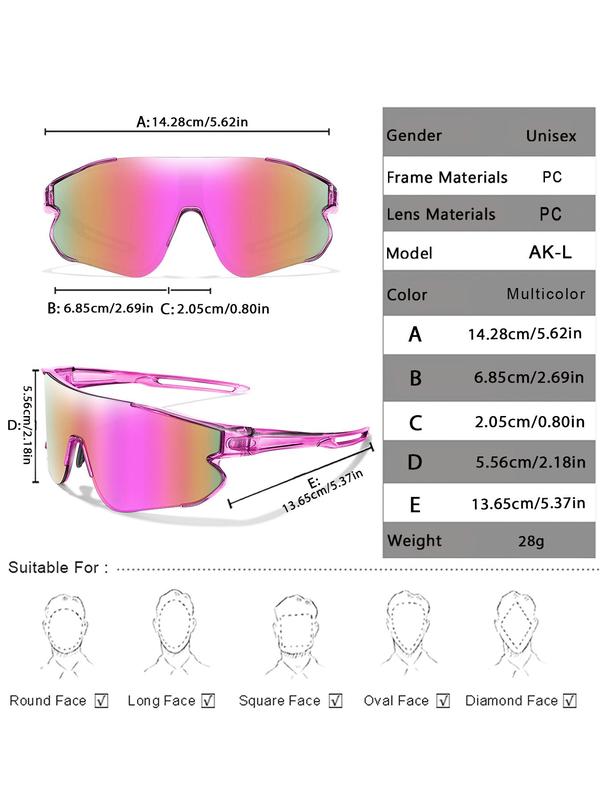 Unisex Sporty Sunglasses, 3 Pairs Outdoor Sports Cycling Hiking Running Sunglasses, Fashionable Sunglasses for Men & Women