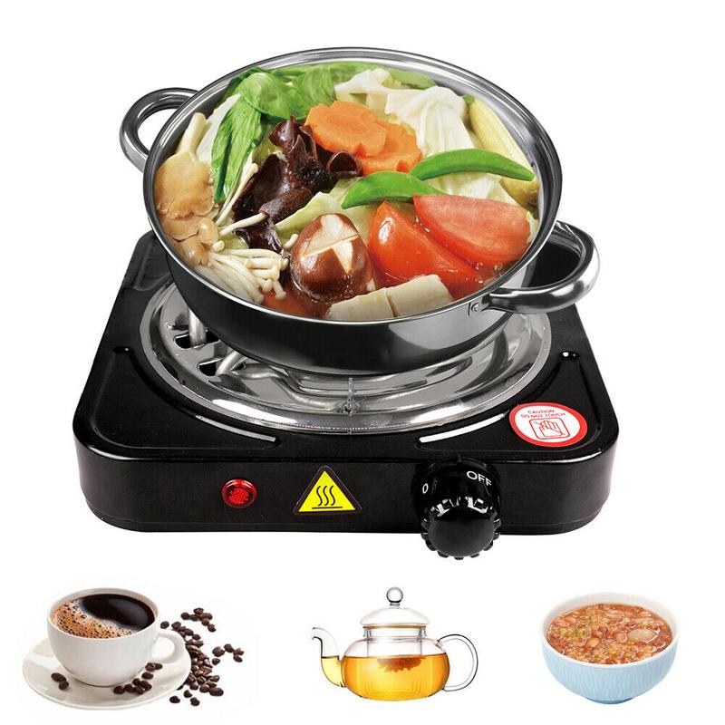 1000W Portable Single Electric Burner Hot Plate Camping Stove Stainless 110V zipperless hardbody