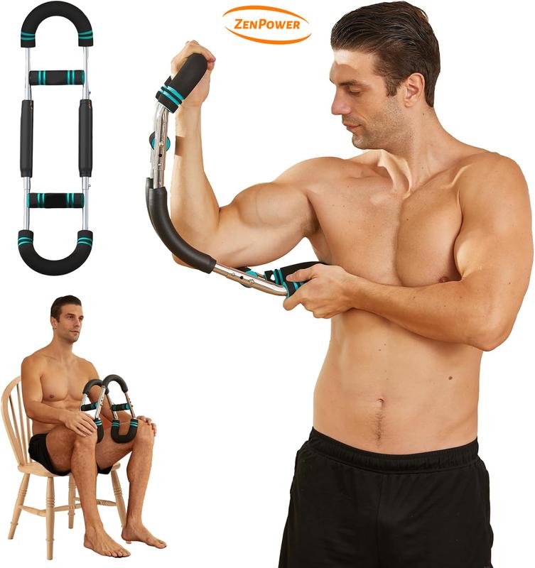 ZenPower The ultimate arm trainer. Adjustable chest expander, arm exerciser. Shoulder muscle training fitness equipment, upper body strength training machine. Portable spring resistance home fitness equipment.