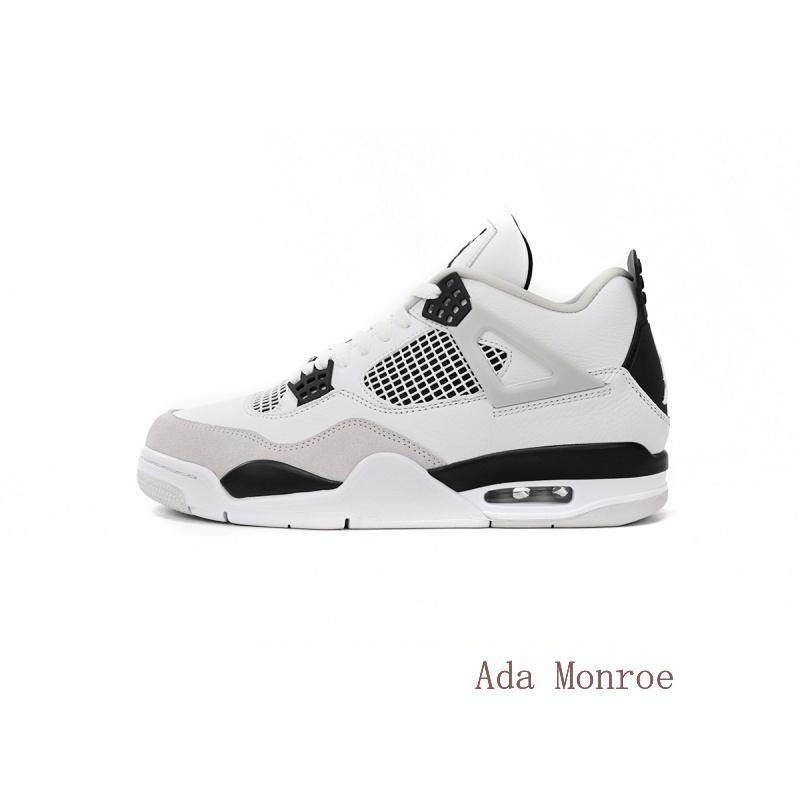 Jordan 4 Explosive Military Black Fashion Retro Anti slip Wear resistant Basketball Shoes Cushioning Versatile Sports Shoes