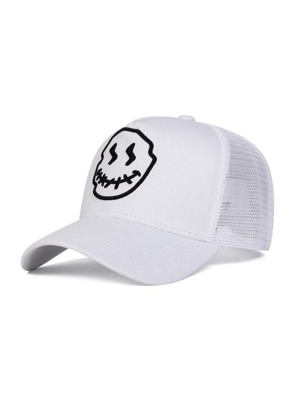 Cartoon Face Embroidered Baseball Cap, Casual Outdoor Sports Hat for Men & Women, Fashion Accessories for Daily Wear