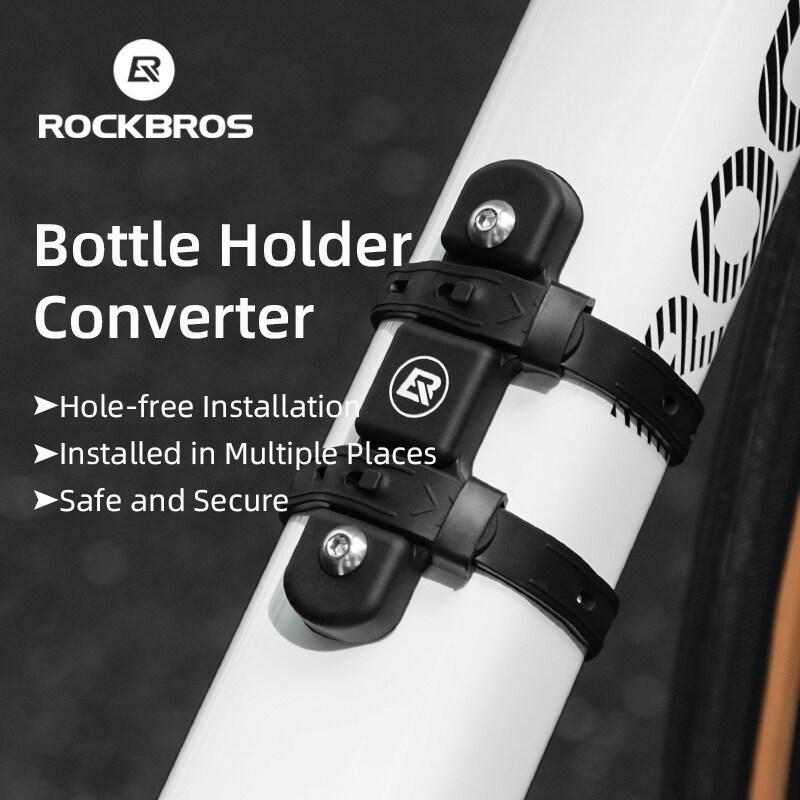 ROCKBROS Bike Bottle Holder Converter Adjustable Silica gel Shockproof Non-Slip Water Bottle Cage Adapter MTB Road Bike Bottle Cage Handlebar Mount