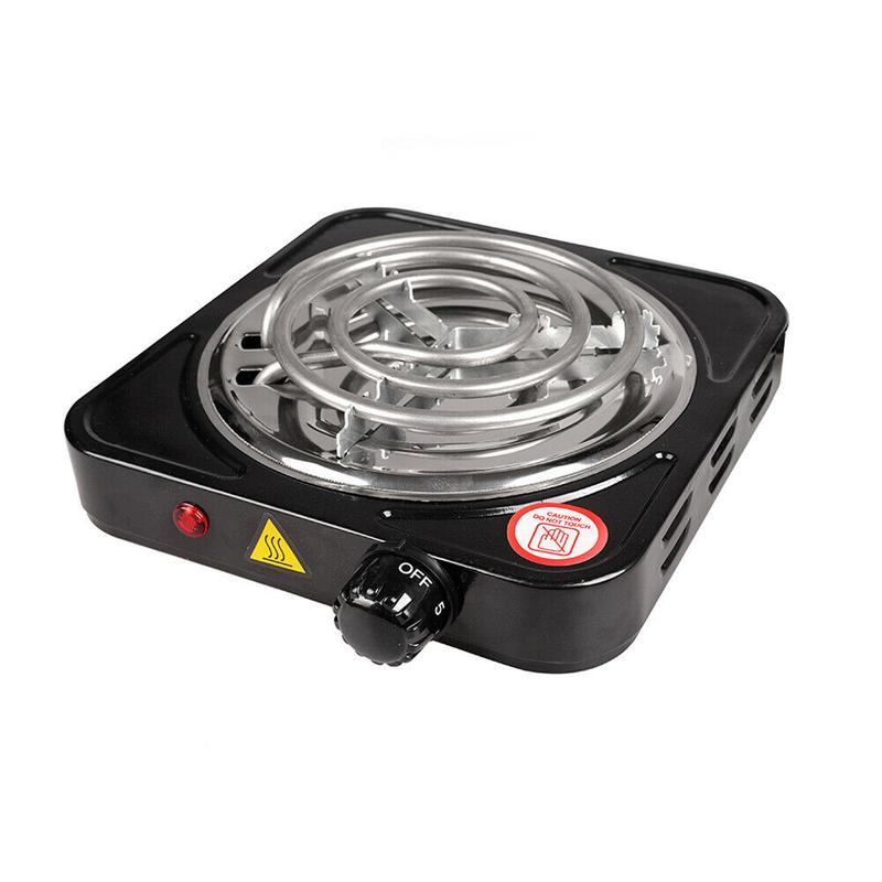 1000W Portable Single Electric Burner Hot Plate Camping Stove Stainless 110V zipperless hardbody