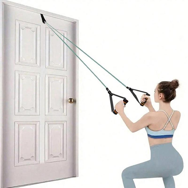 Door Anchor Resistance Band, 2 Counts set Multifunctional Door Anchor Resistance Band, Detachable Arm Strength Trainer, Exercise Expansion Chest Trainer, Fitness Equipment for Home Gym, Christmas Gift