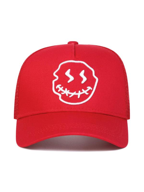 Cartoon Face Embroidered Baseball Cap, Casual Outdoor Sports Hat for Men & Women, Fashion Accessories for Daily Wear