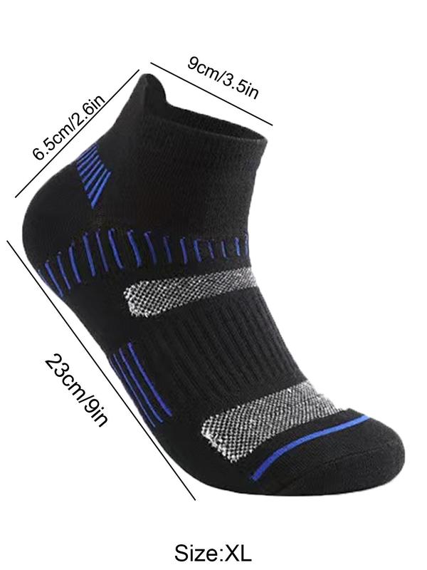 Men's Striped Print Athletic Socks, Soft Comfortable Breathable Sports Socks, Athletic Socks for Men, Compression Socks, Men's Sport & Outdoor Clothing for All Seasons