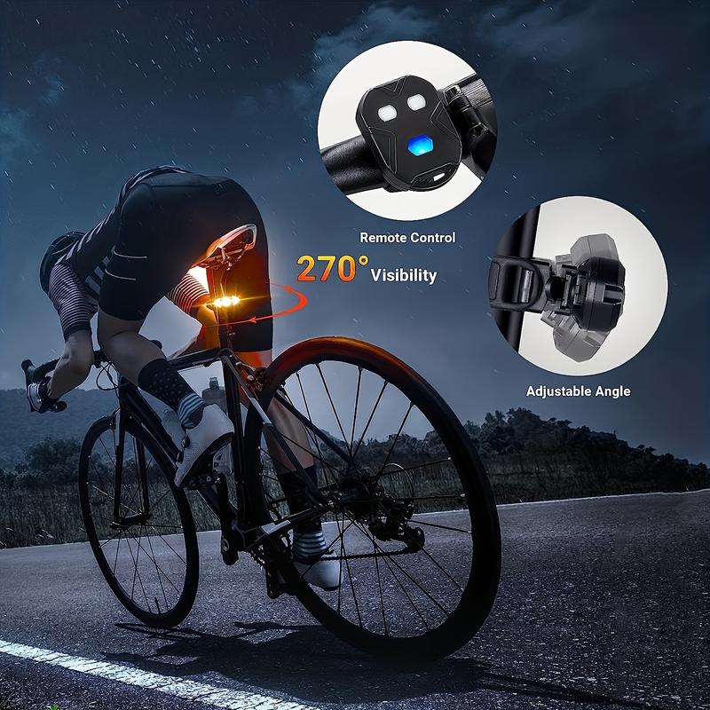 1 pc bicycle turn signal tail light LED bicycle light USB rechargeable bicycle riding accessories